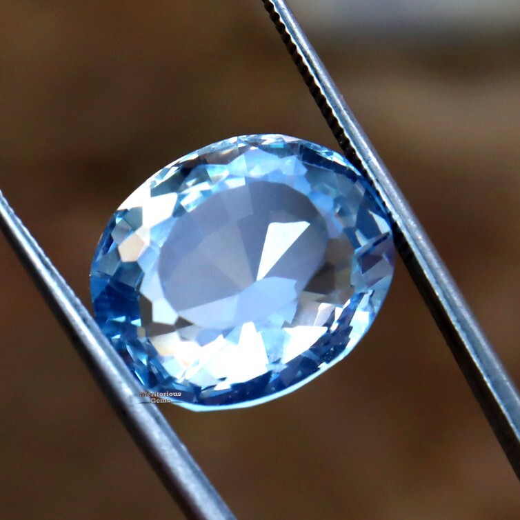 Blue Aquamarine Natural 14-15 Carat loose gemstone Oval Shape Christmas offer