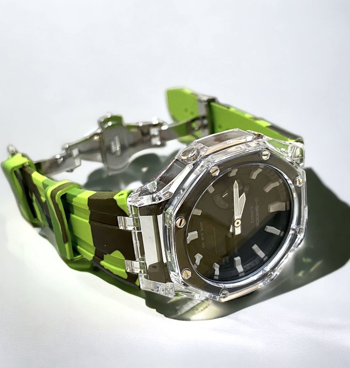 With main unit G-Shock GA 2100 bezel rubber set Casioak custom G-Shock hard resi