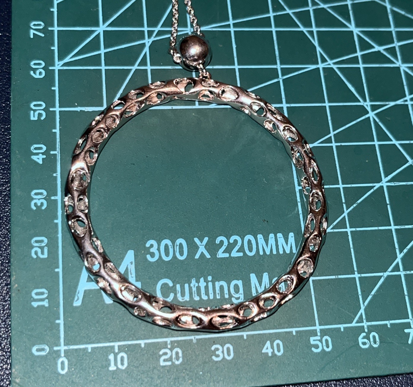 RACHEL GALLEY Allegro Circle Of Life Necklace 30″ in 925 Sterling Silver 18.8g