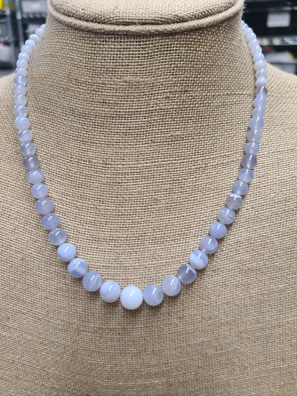 Mine Finds By Jay King Blue Chaldecony Beaded Necklace 18″