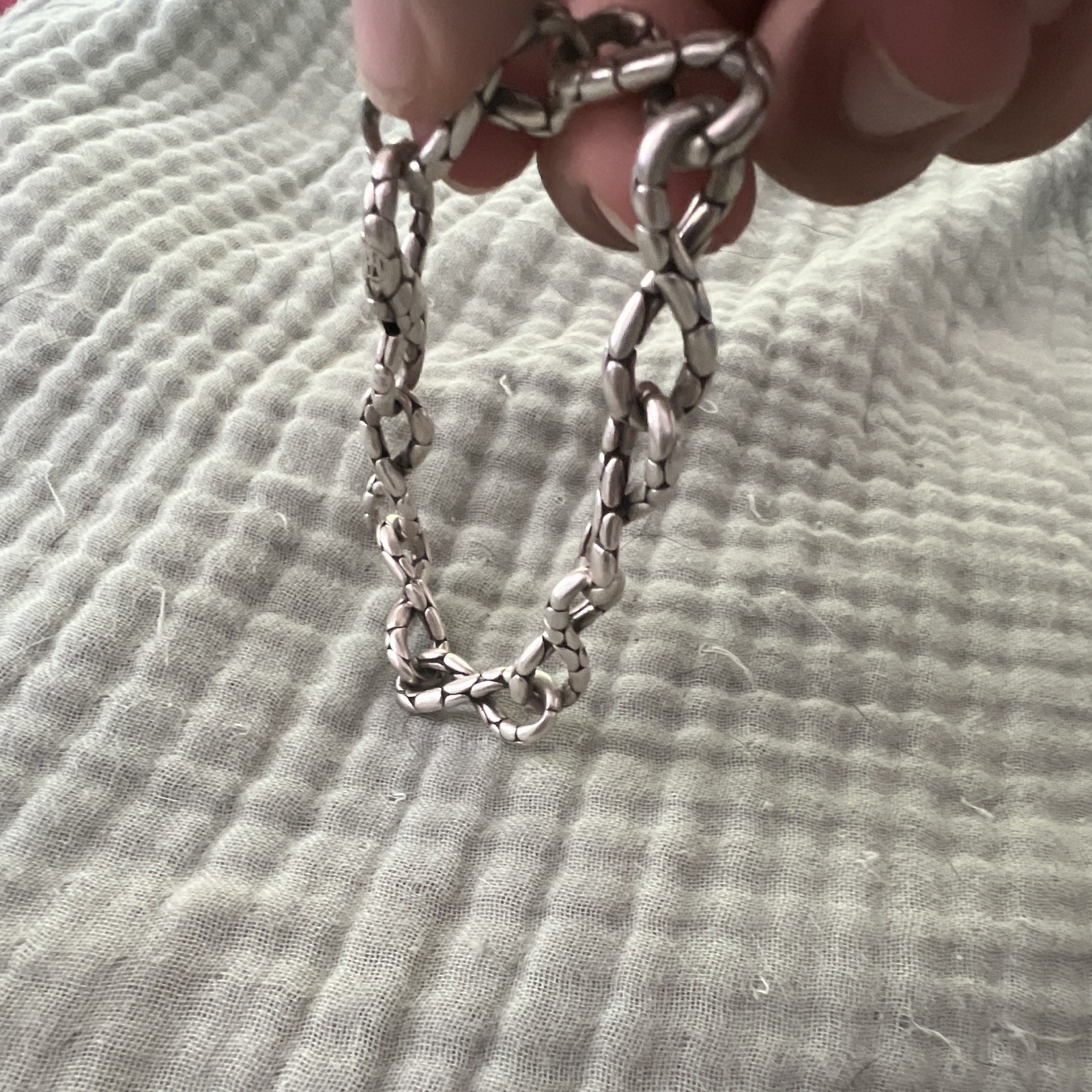 John Hardy Silver Bar Link Chain Bracelet, Chain Style, Metal, No Stone