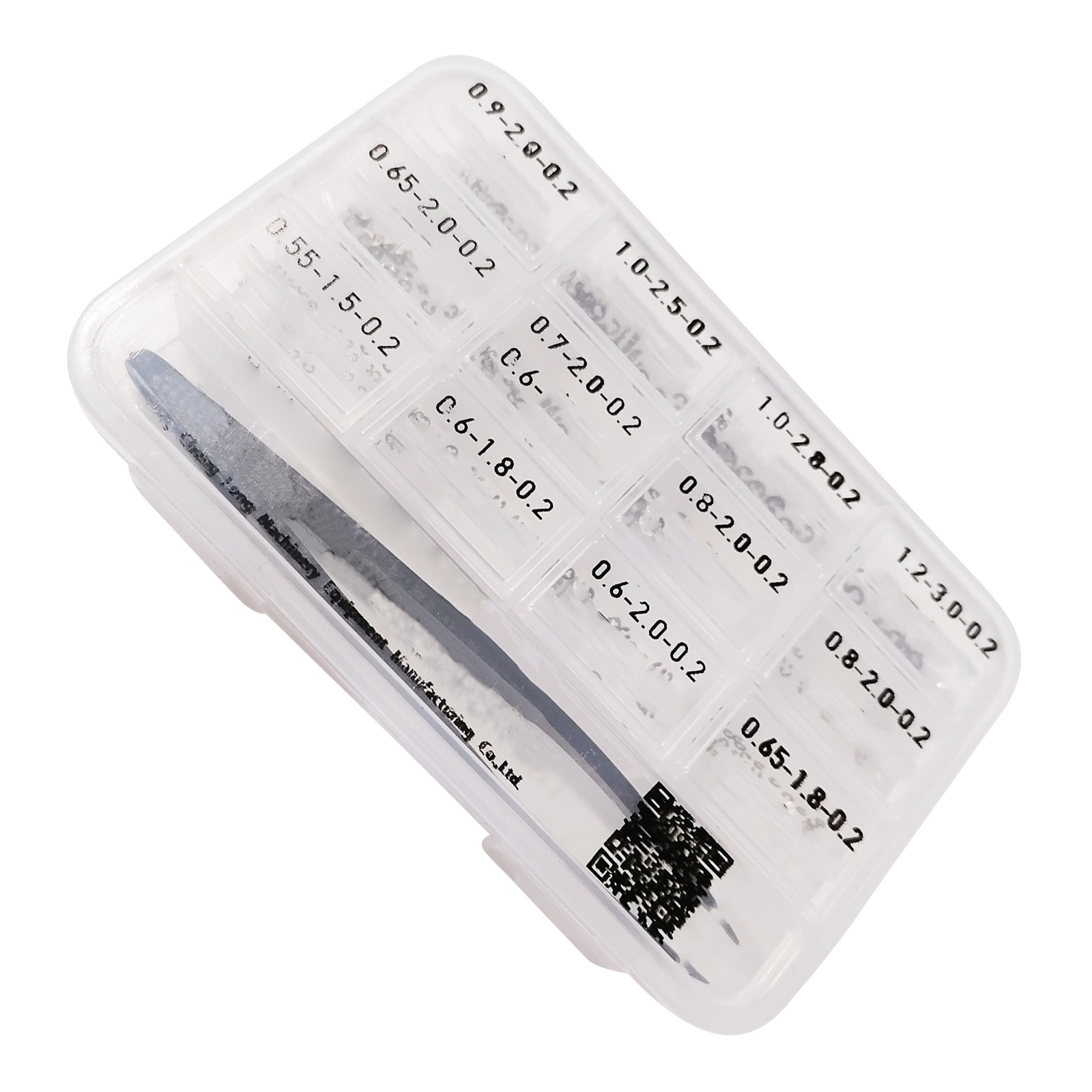 360Pack 0.2mm 12 Sizes Assorted Watch Circlip E-Clips Snap Ring Latch Pusher Box