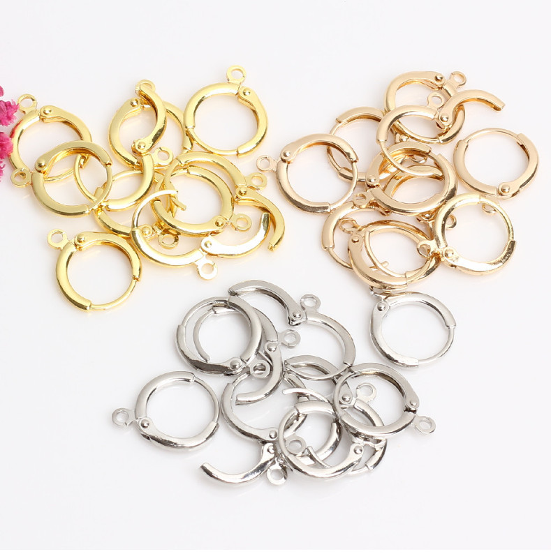 5 Pairs 18K Gold Filled Round Leverback Earwire Earring Hook Findings S11
