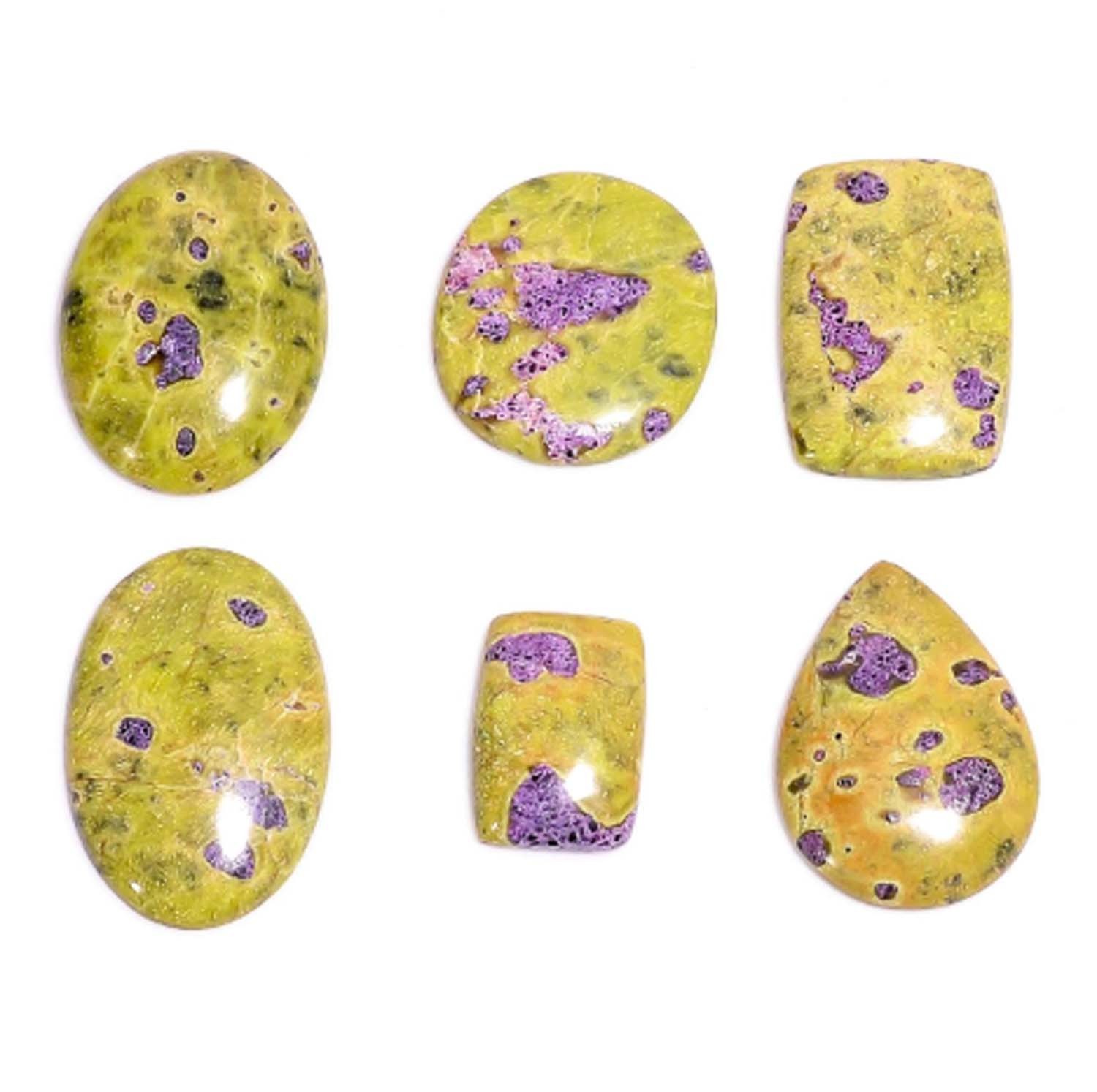 100 Cts Atlantisite Stichtite Wholesale 5 Pcs Cab Lot Jewelry Making Gemstone