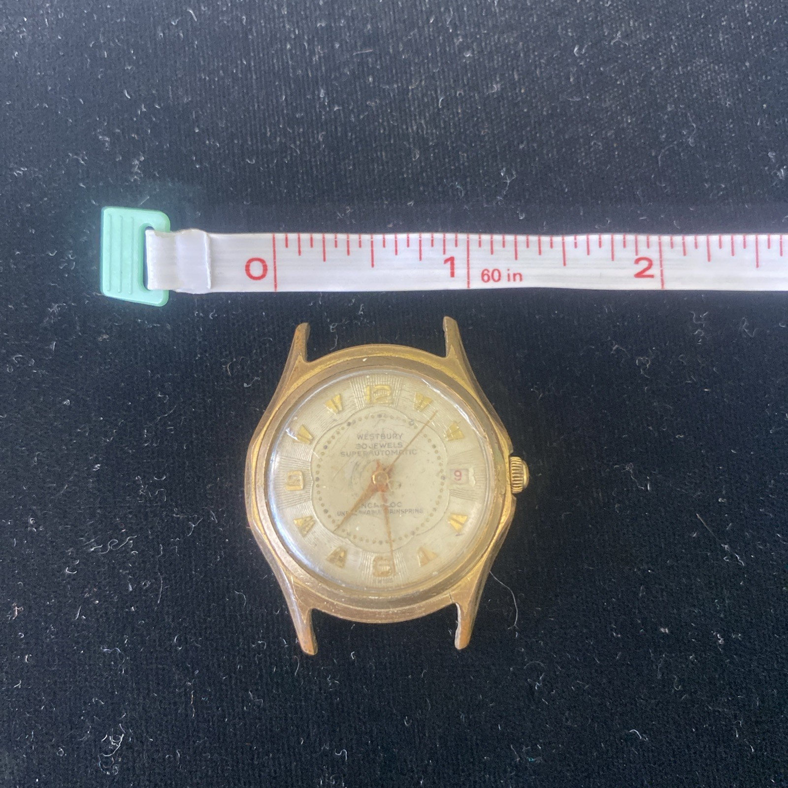 Westbury 20 Jewels Super Automatic Goldtone Watch Not Working As Is