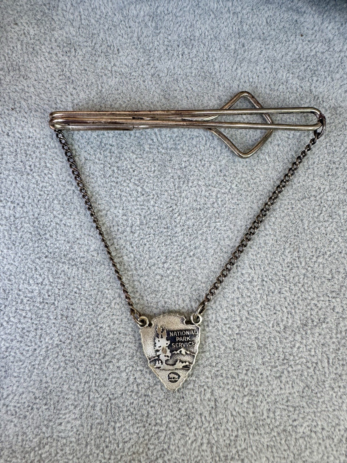 Vintage National Park Service Sterling Silver Tie Chain by Balfour – NPS .925