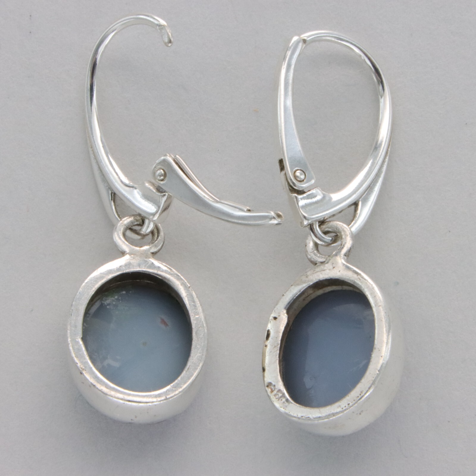 Oval DRUZY / Druse / Drusy Quartz Earrings – 925 STERLING SILVER Leverback #154e