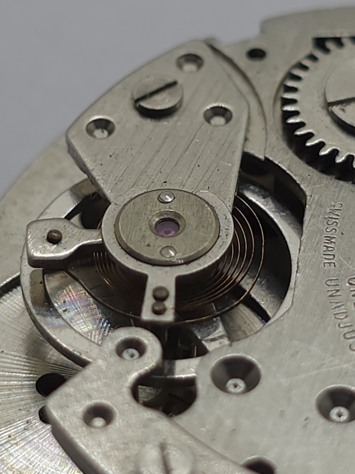 Vintage Josmar De Luxe Watch Movement Cal. BFG 866 Perfect Dial Main Spring