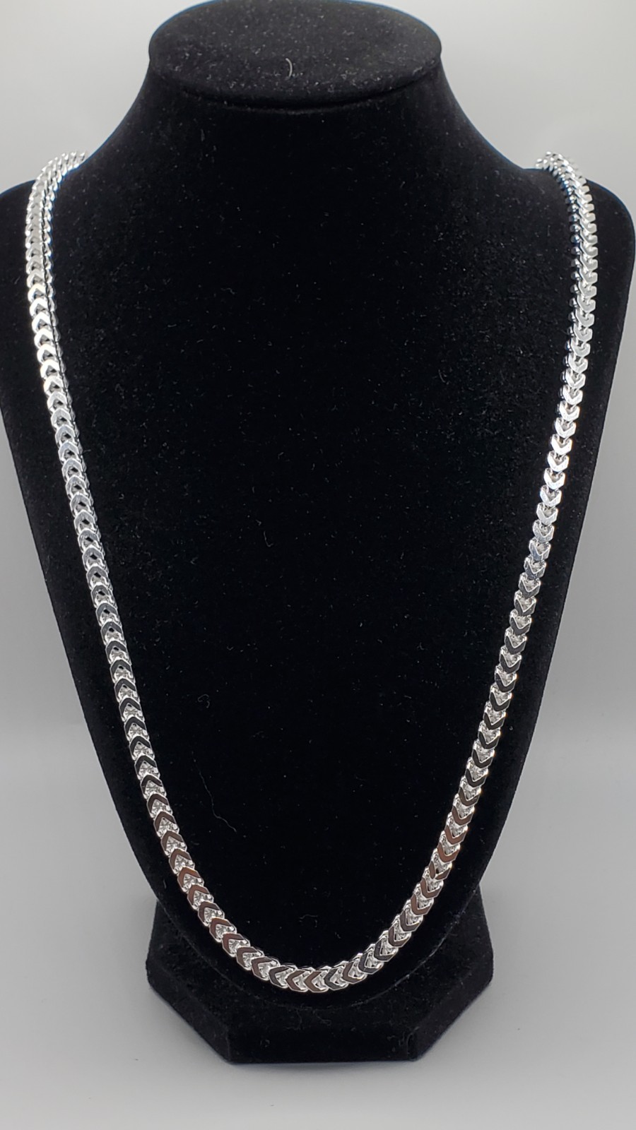 Solid 925 Sterling Silver Franco 4.7mm 27″ Men Italy, NEW