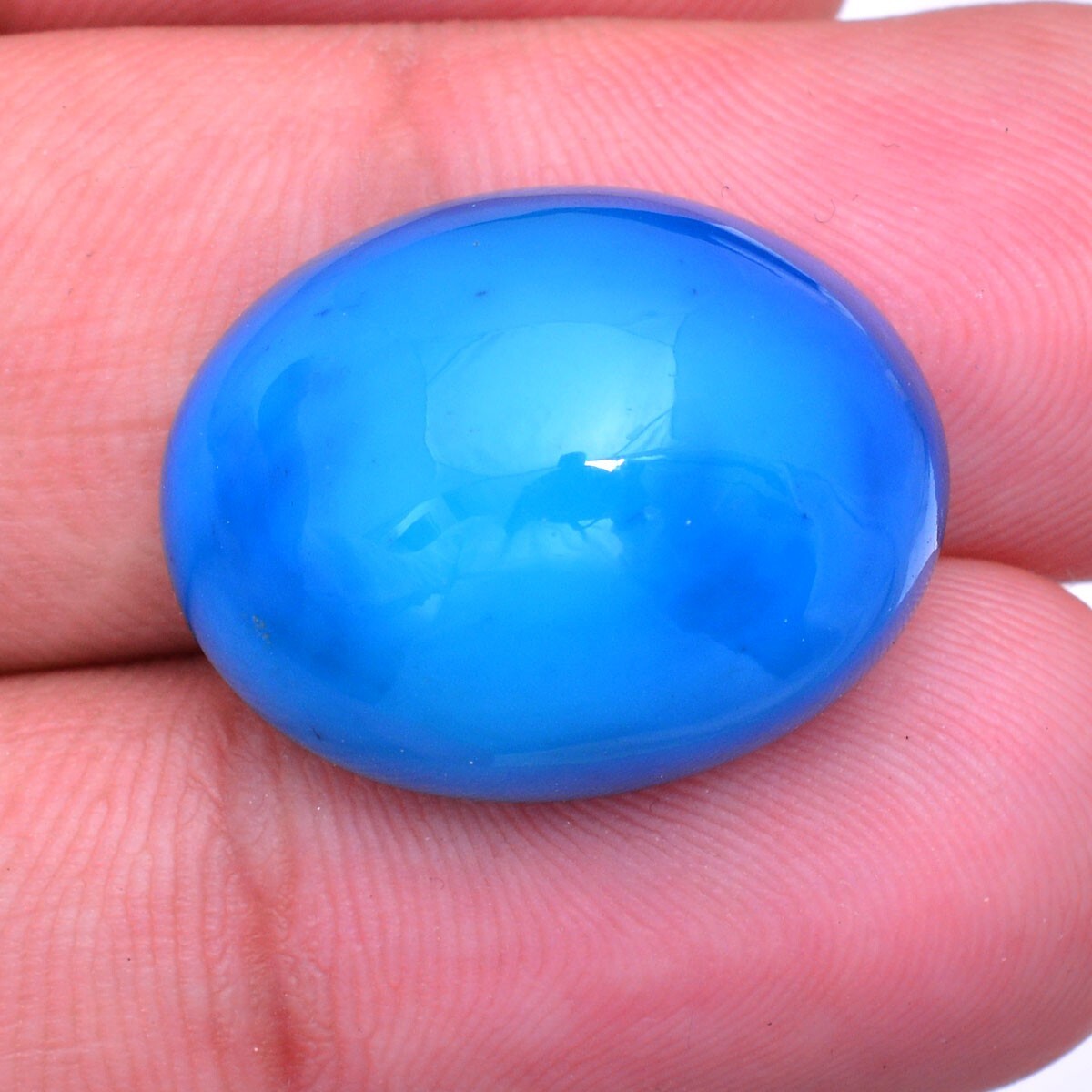 17.90 Cts Natural Ethiopian Blue Opal Top Quality Oval Cabochon Loose Gemstone