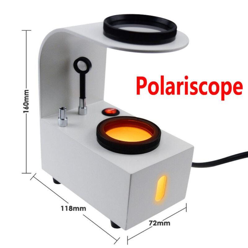 Polariscope 2 Glass Filter LED Light Source Gemstone Instrument 110V or 220V