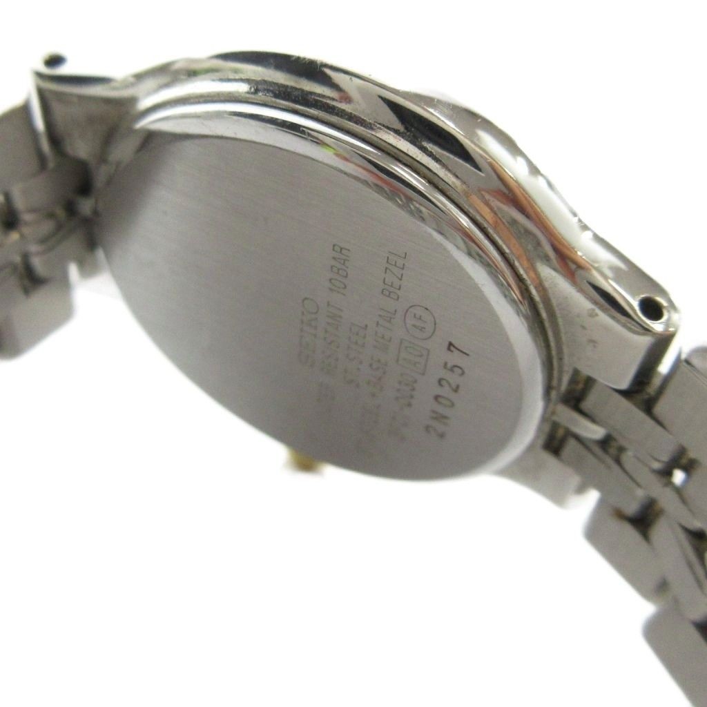 SEIKO 3F31 0030 EXCELINE Quartz Shell Dial Silver