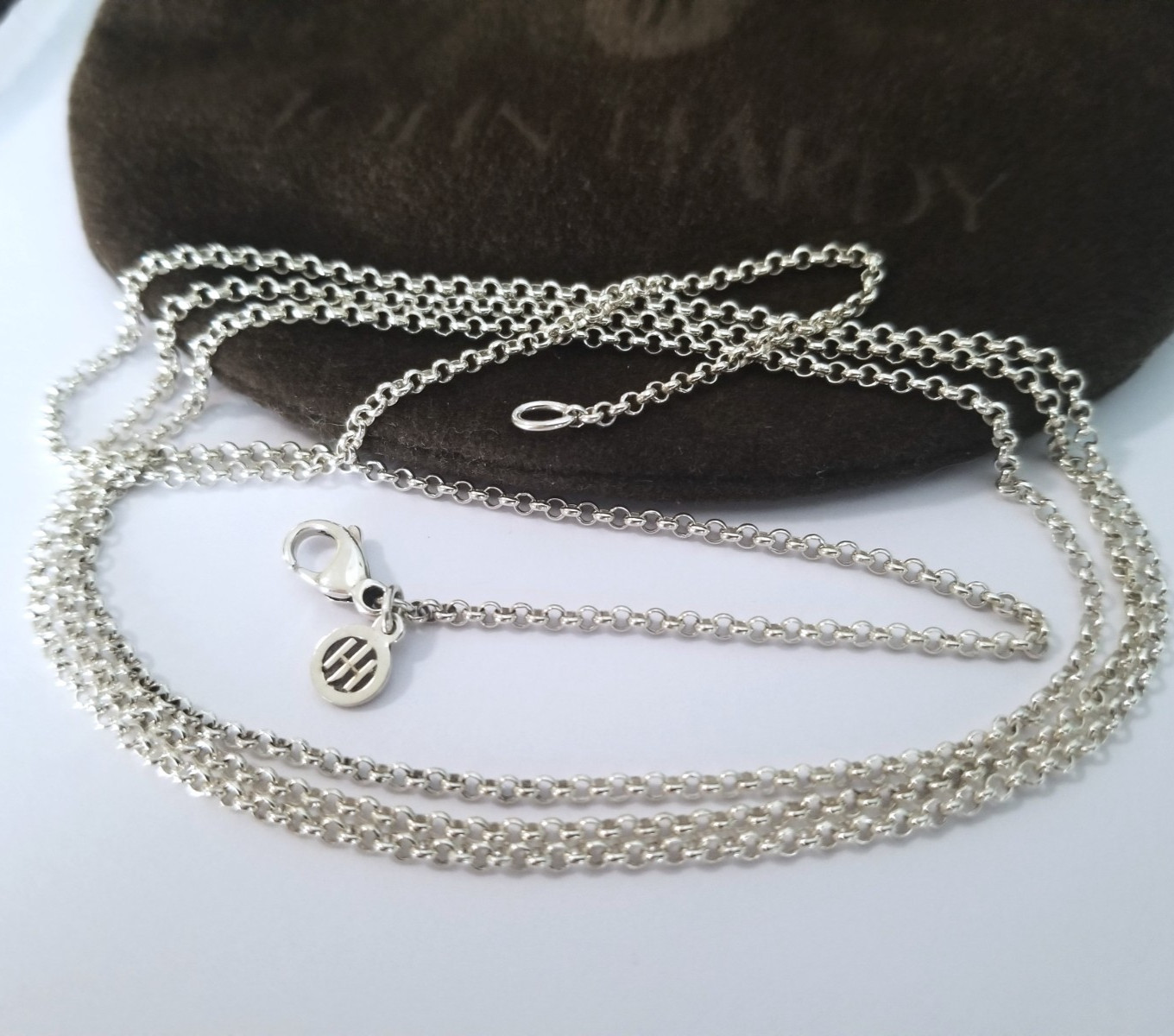 JOHN HARDY – Sterling Silver Rolo Chain Link Necklace – 36″ length – Brand New!
