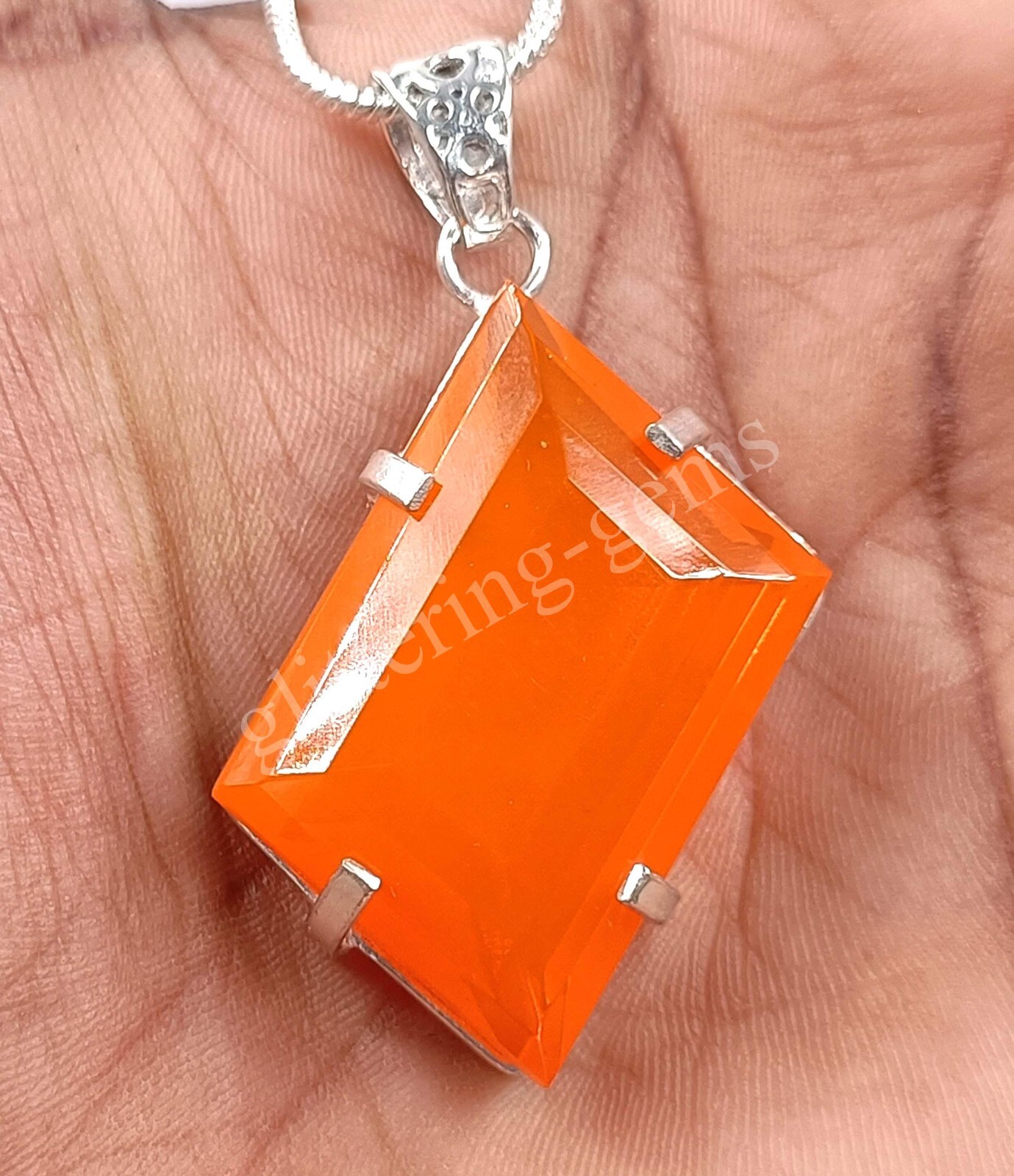 87.55 Ct Fancy Natural Opal 925 Solid Sterling Silver Pendant IGL Gems M25