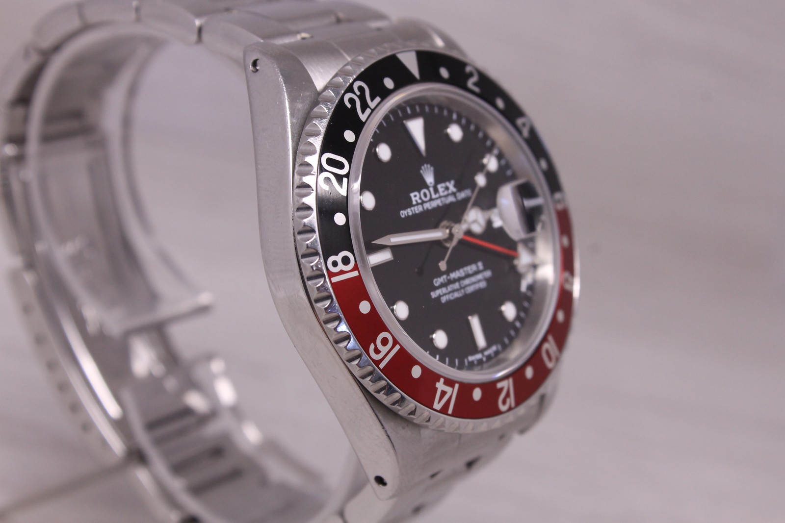 Vintage 1995 Rolex GMT Master II 16710 Mens 40mm Steel Watch Oyster Coke Bezel