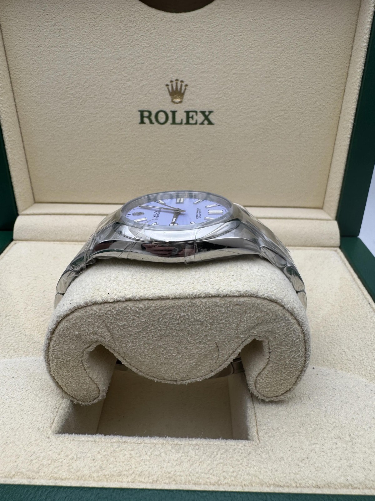 Rolex Oyster Perpetual 41mm 124300 Custom Lavender Dial Box & Papers + Original