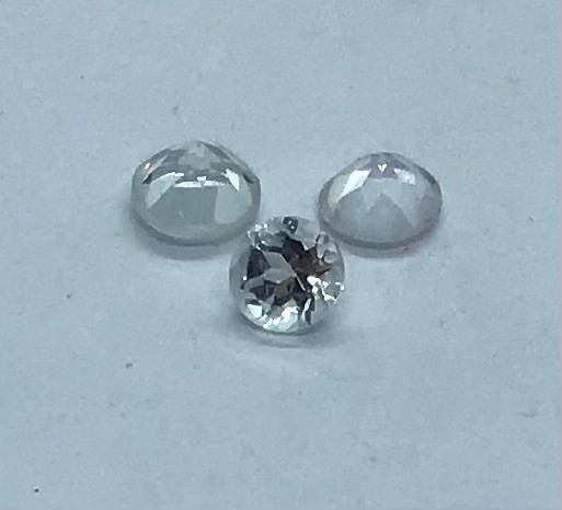 Round Cut Loose Gemstone AAA Natural White Topaz Faceted For Assorted Jewelry