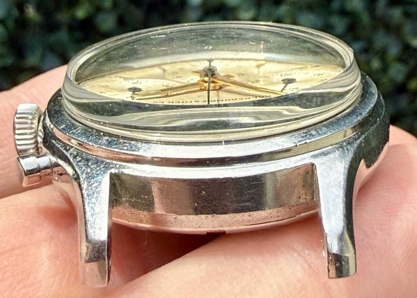 RARE Vintage Heuer Abercrombie & Fitch Chronograph Watch Valjoux Triple Register