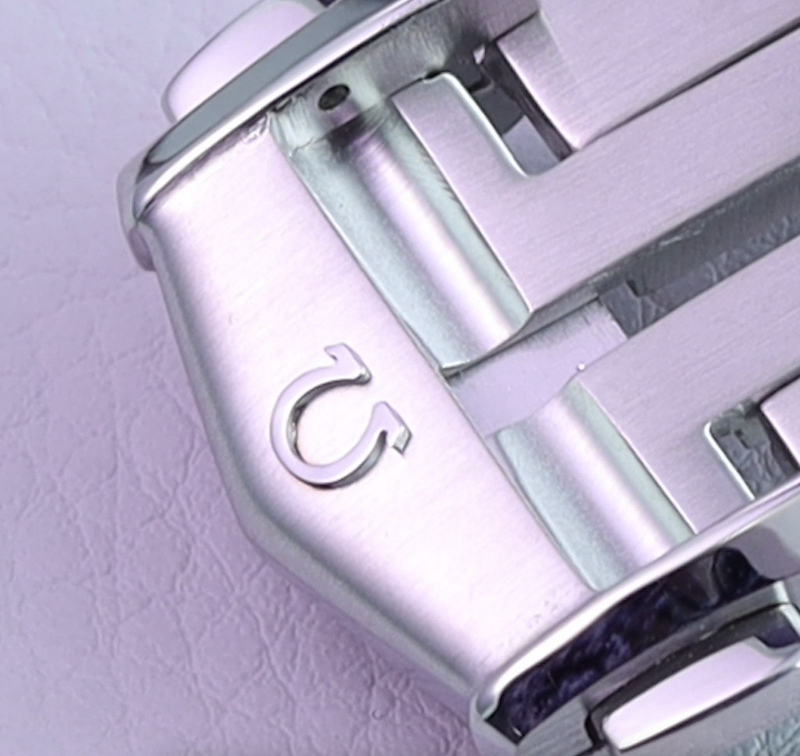 18mm OMEGA Stainless Steel Deployment Clasp Buckle SILVER for Leather Strap Band