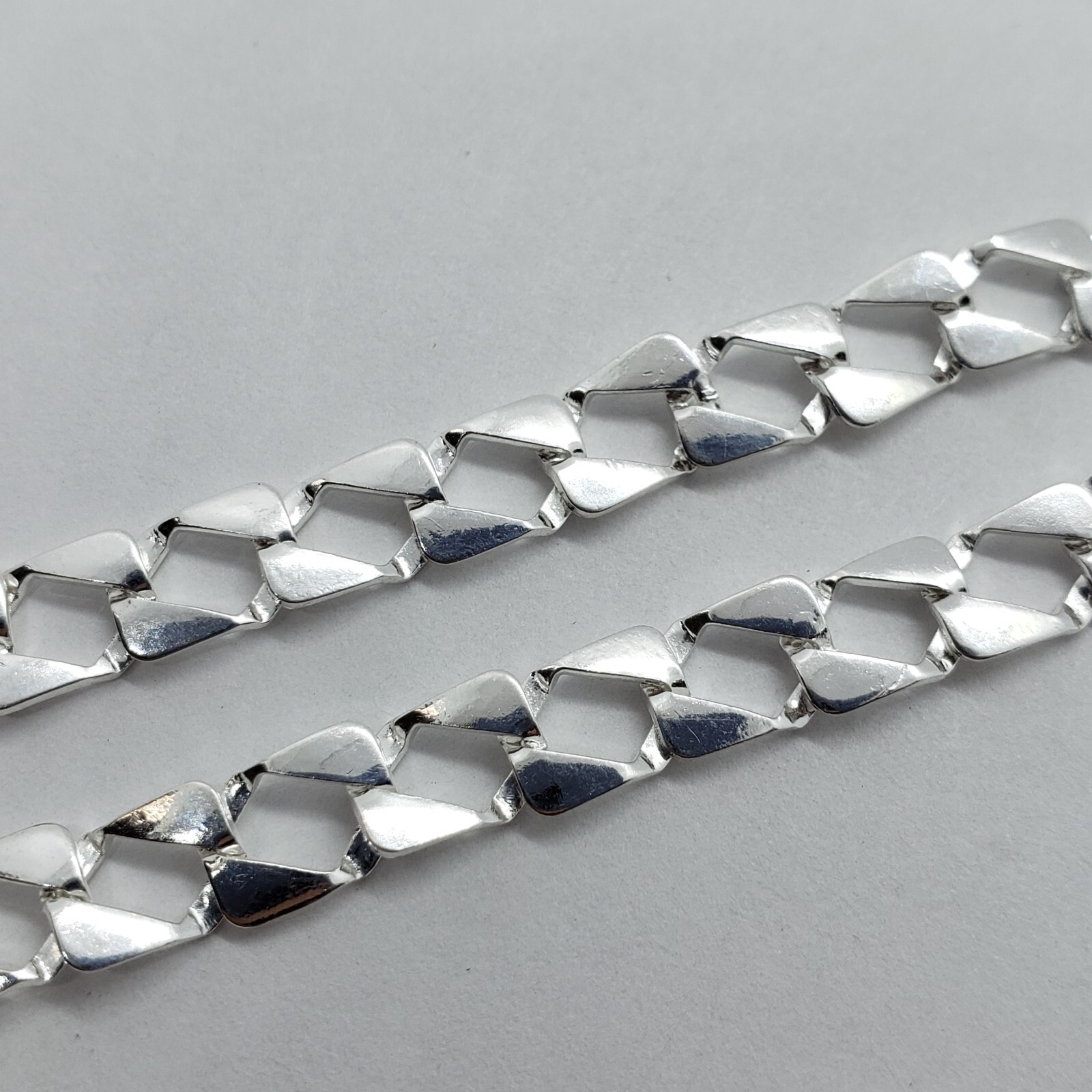925 Sterling Silver Flat Mariner Link Chain Bracelet 7mm 1/4 inch Wide 7″ Long