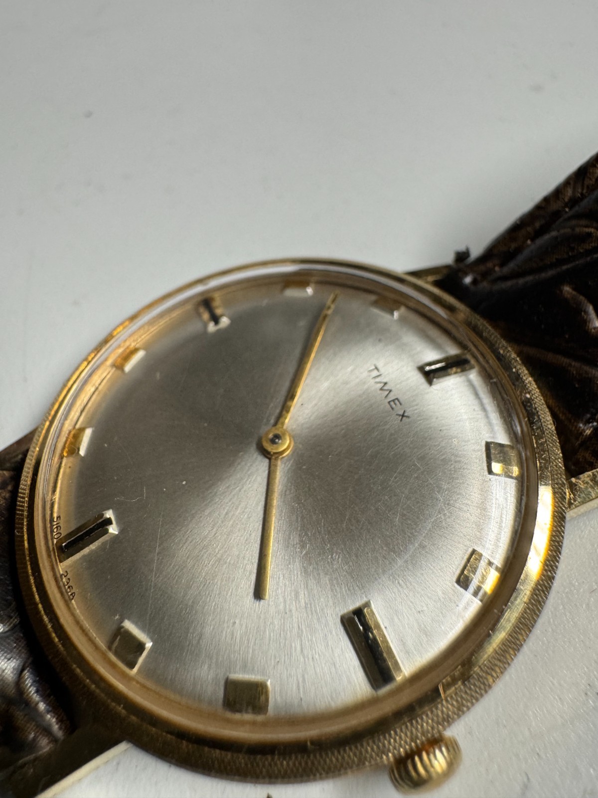 Timex Vintage 1968 Super Thin/Wafer Thin Wind Up Watch 33MM Runs Good
