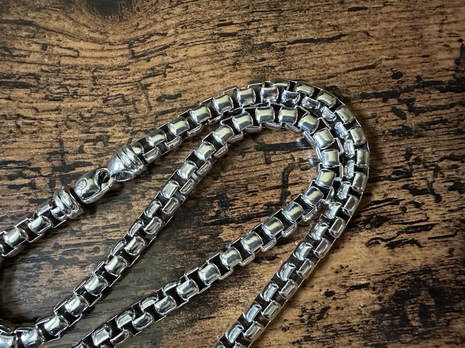 David Yurman Box Chain Necklace in Sterling Silver – 7.3mm – 20″ – FREE SHIP