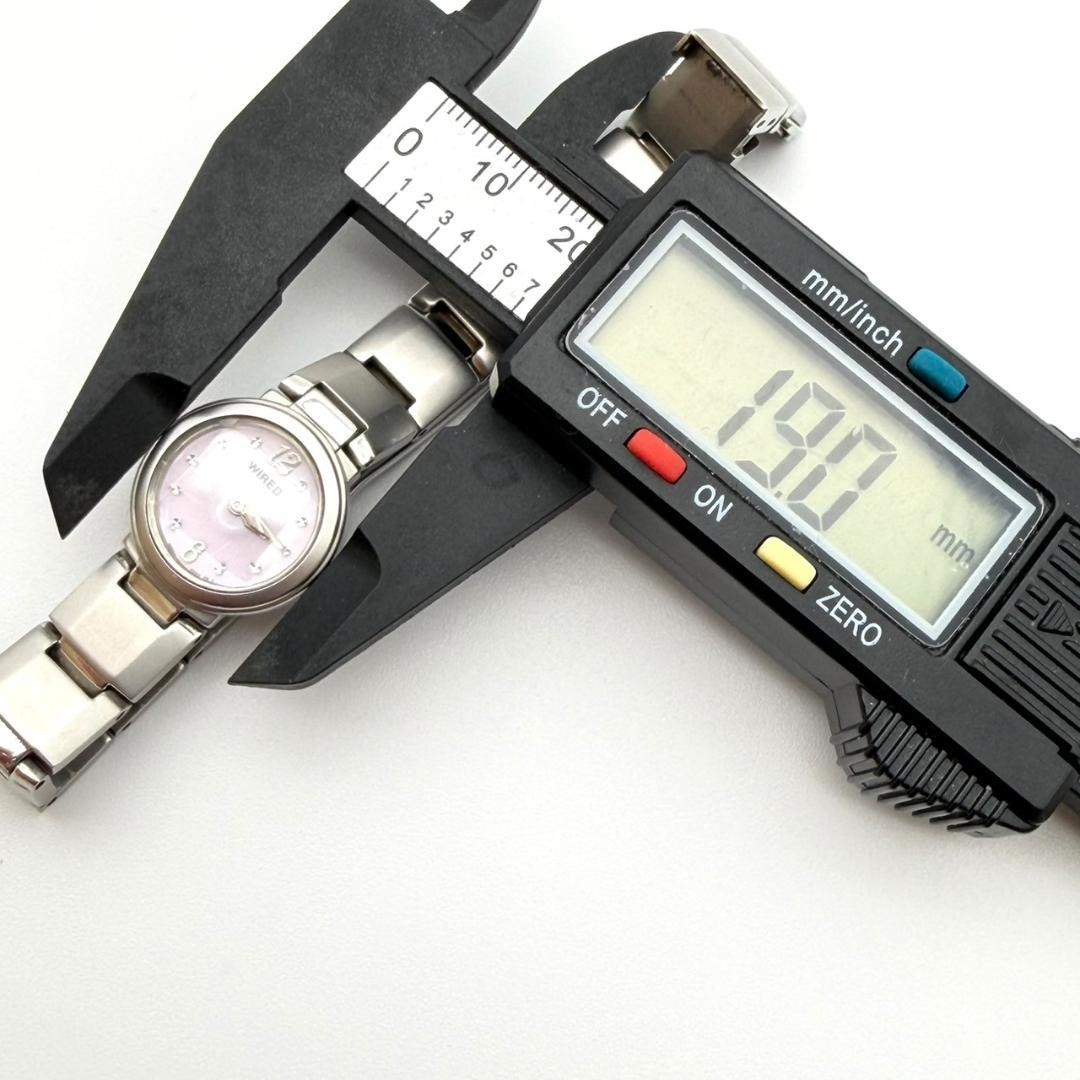 Excellent condition Seiko WIRED watch, new battery, lavender dial, diamond, wome