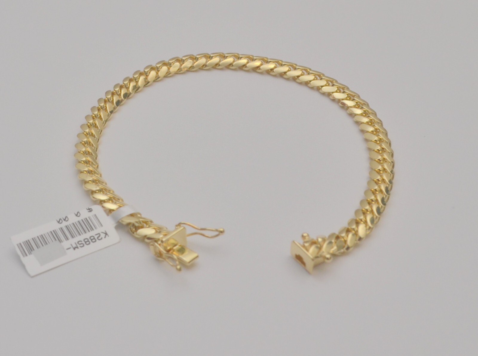 10k Yellow Gold Solid Cuban Link Chain Bracelet 8.25 inches 5.9 mm 20.8 gr