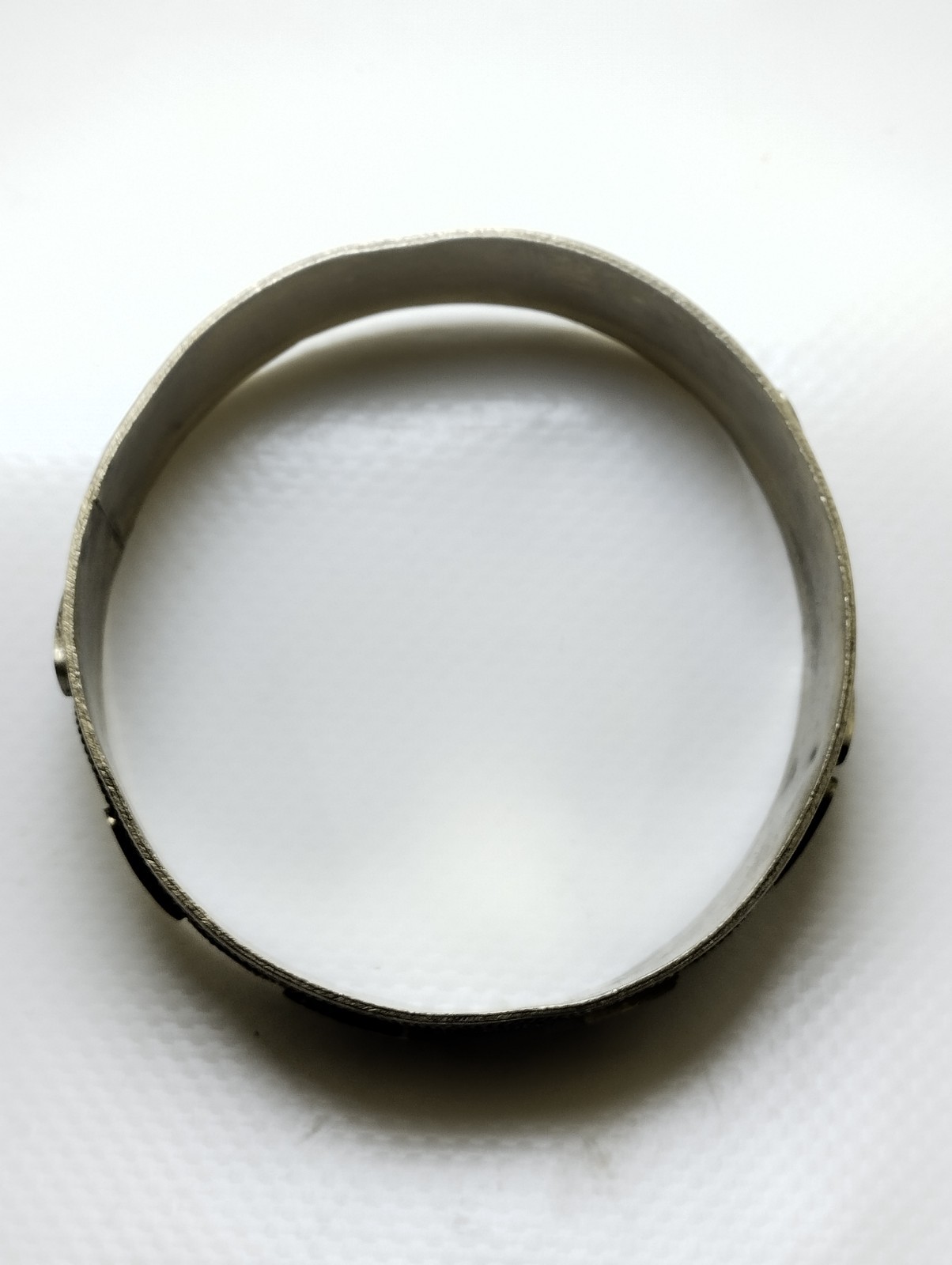 RARE ANTIQUE MOROCCAN BERBER SILVER CUFF BRACELET HANDCRAFTED TUAREG DESIGN