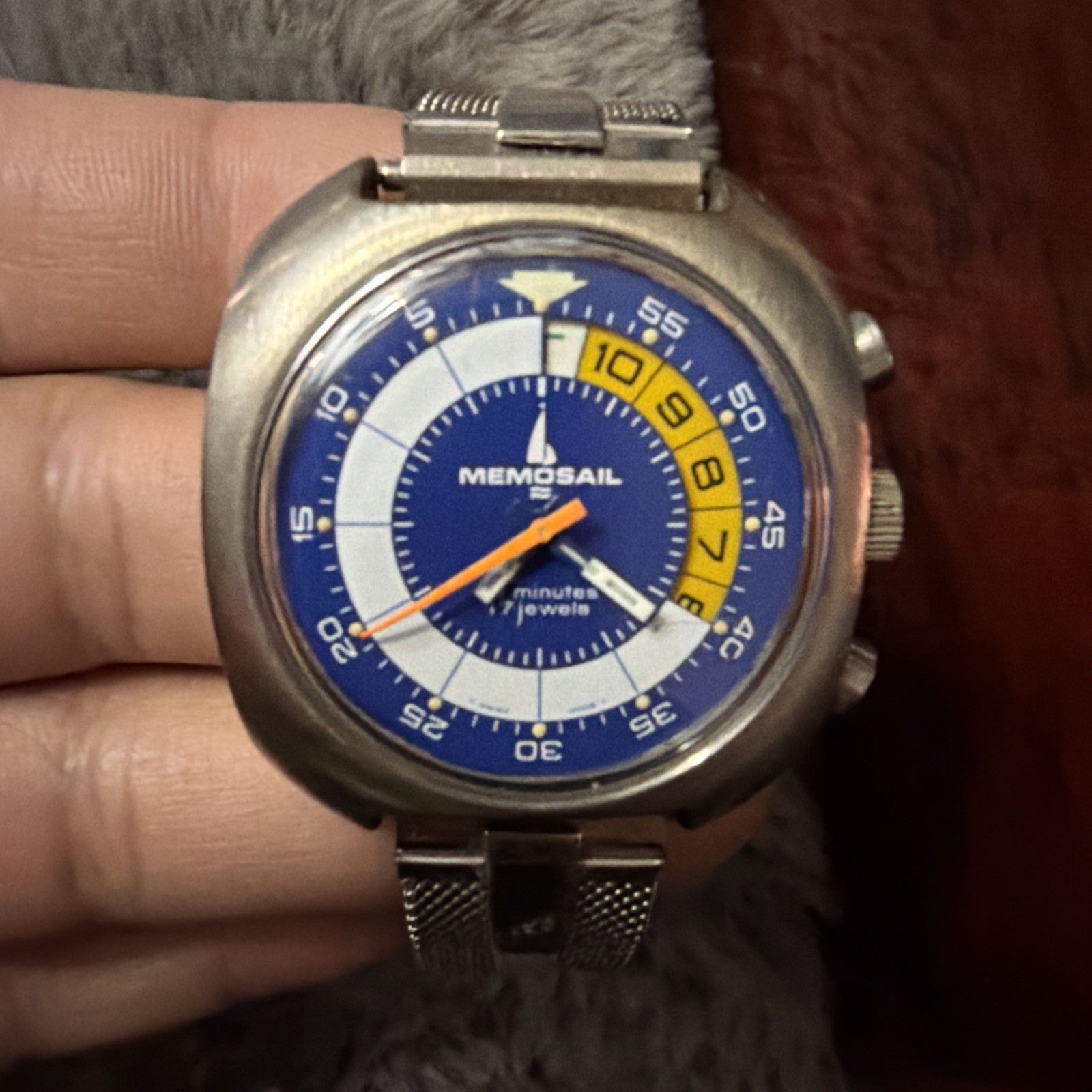Memosail Regatta Yachttimer Hand Wind Chronograph Steel 1970’s Men’s Watch