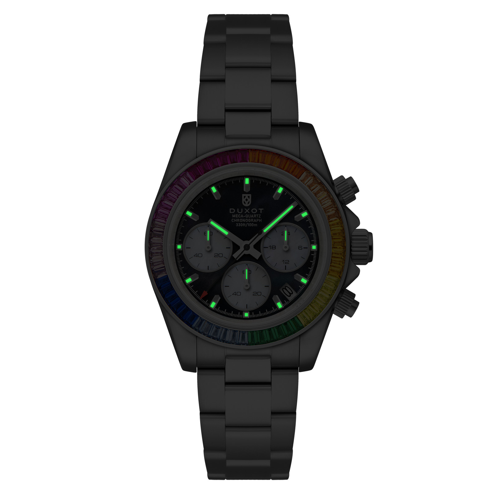 Duxot Accelero Rainbow Stainless Steel 40mm Meca-Quartz Wristwatch DX-2064-22