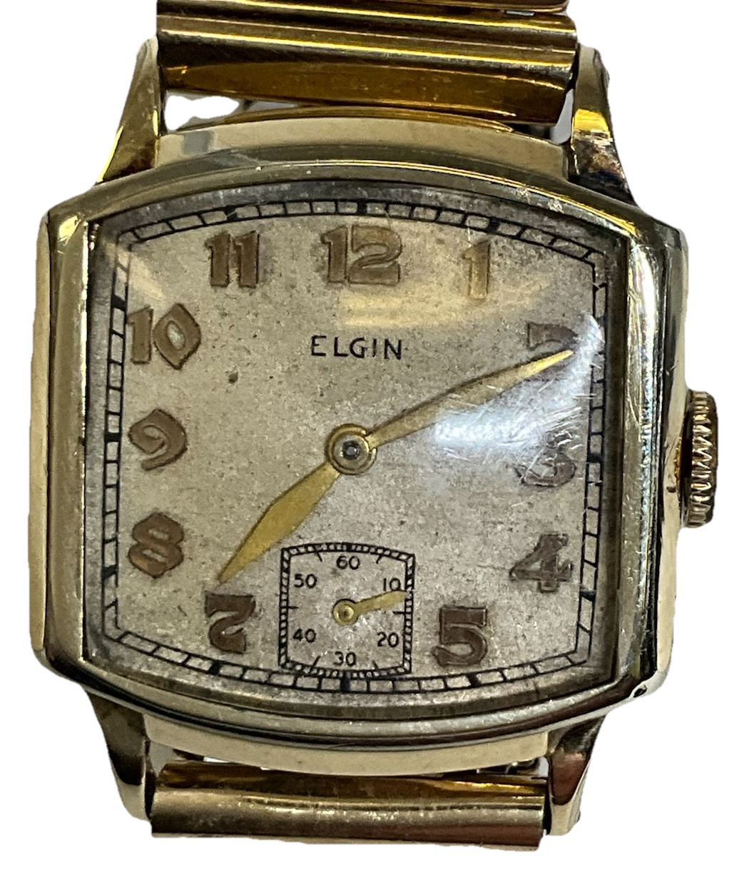 Elgin 7 Jewel Central Second Watch Serial # 36129142 Working JQ301