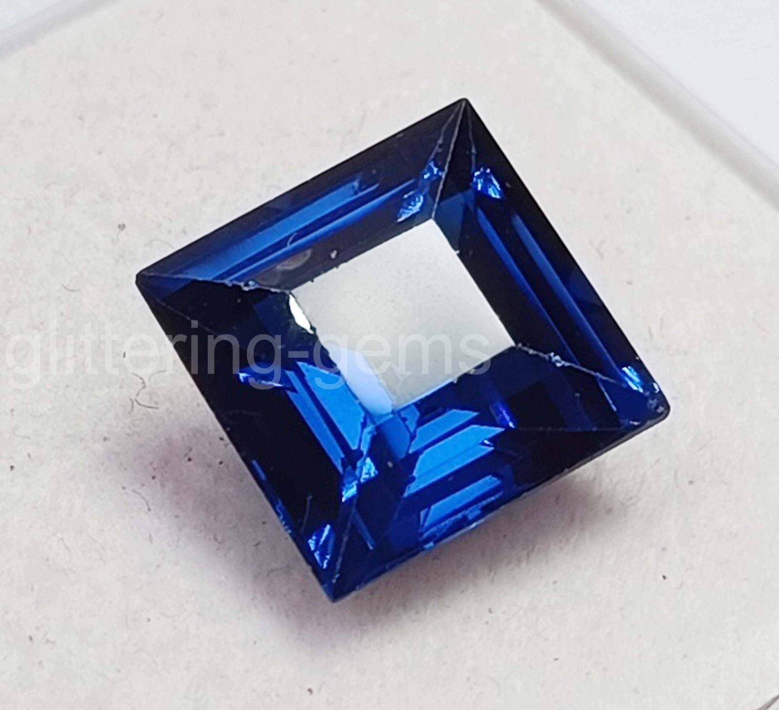 4.05 Carat Natural Blue Sapphire Princess Cut Certified Flawless Gemstone 5ADX