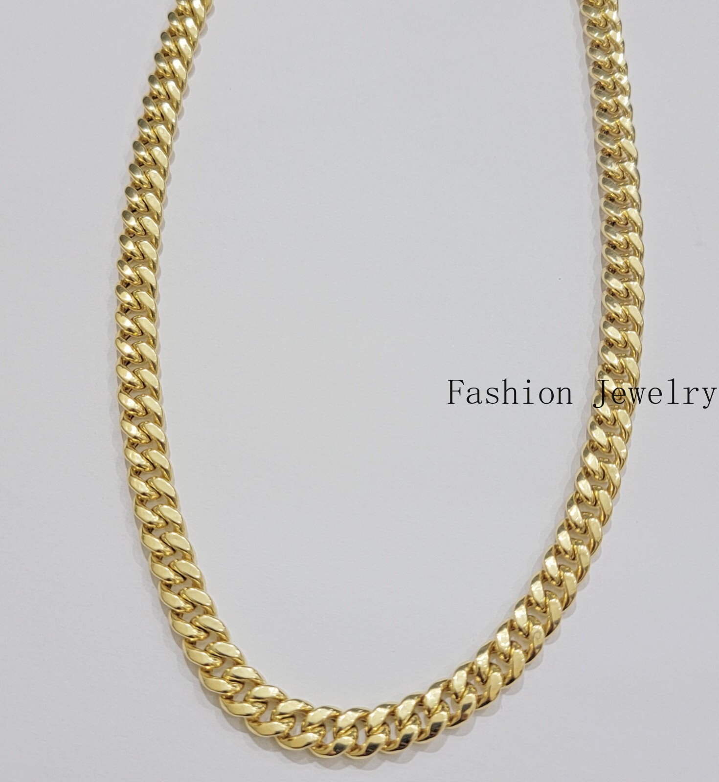 Real 10K Gold Miami Cuban Link Chain Necklace 6mm — 20″ 22″ 24″ 26″ 10kt Yellow