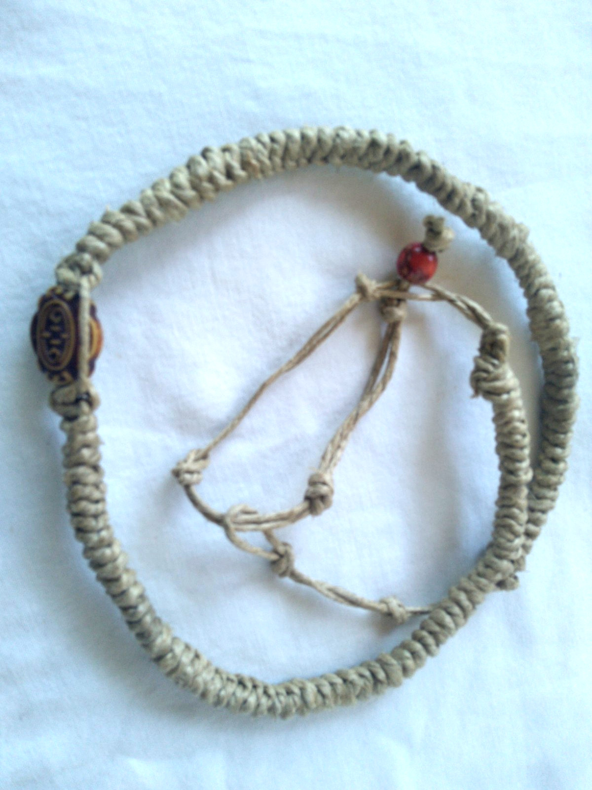 SURFER HEMP NECKLACE 30″ Unisex Macrame Boho Hippie Ethnic US Seller New