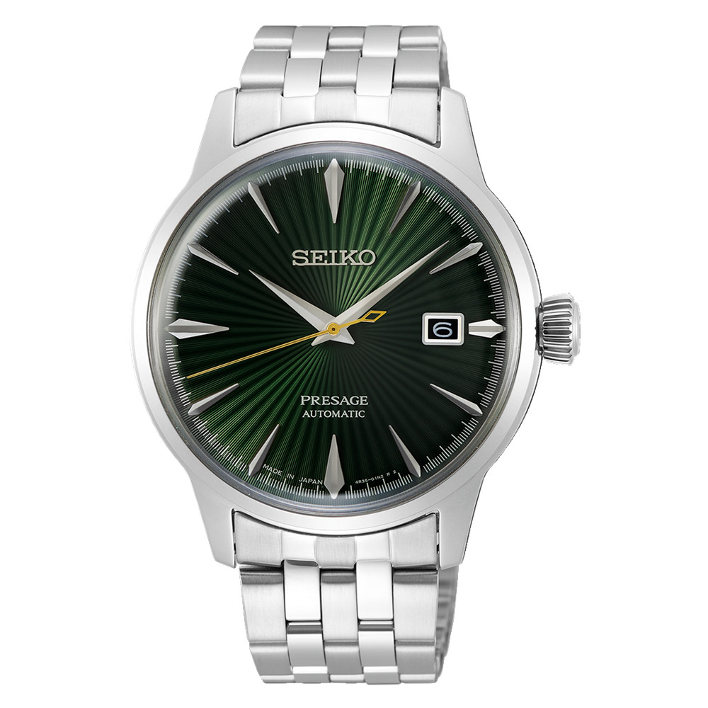 Seiko Presage Mockingbird Cocktail Green Dial Automatic SS 40.5mm Watch SRPE15J1