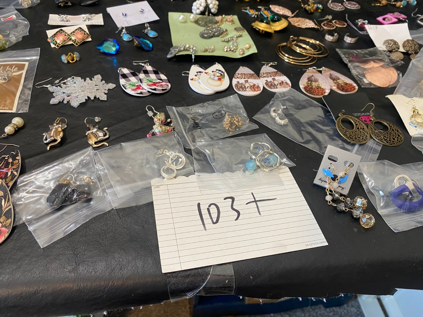 huge lot 103+ pairs earrings earring collection dangle stud hoop clip estate +