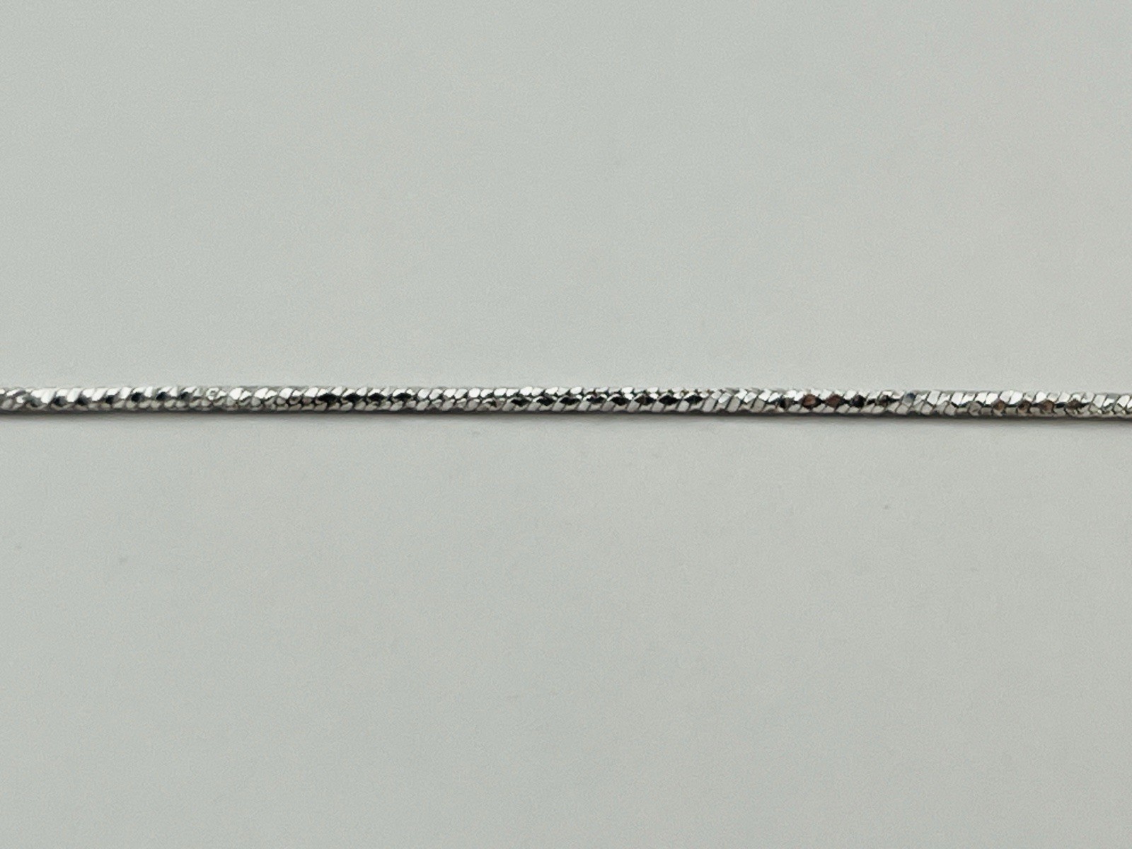 Sterling Silver .9mm Diamond Cut Snake Chain Necklace 18 Inches