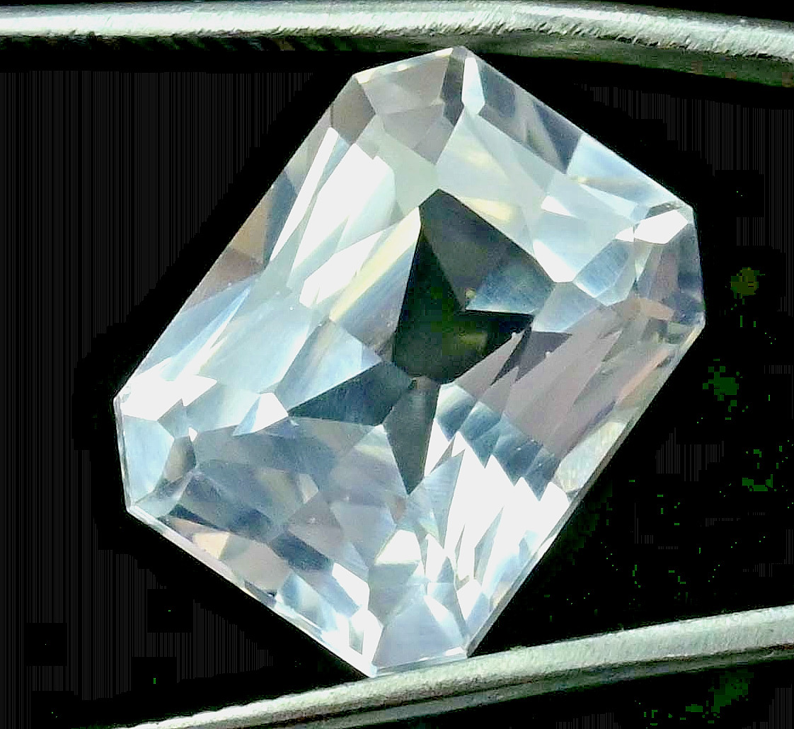 20.00 Ct Flawless Natural Montana White Sapphire Radiant Cut Certified Gemstone