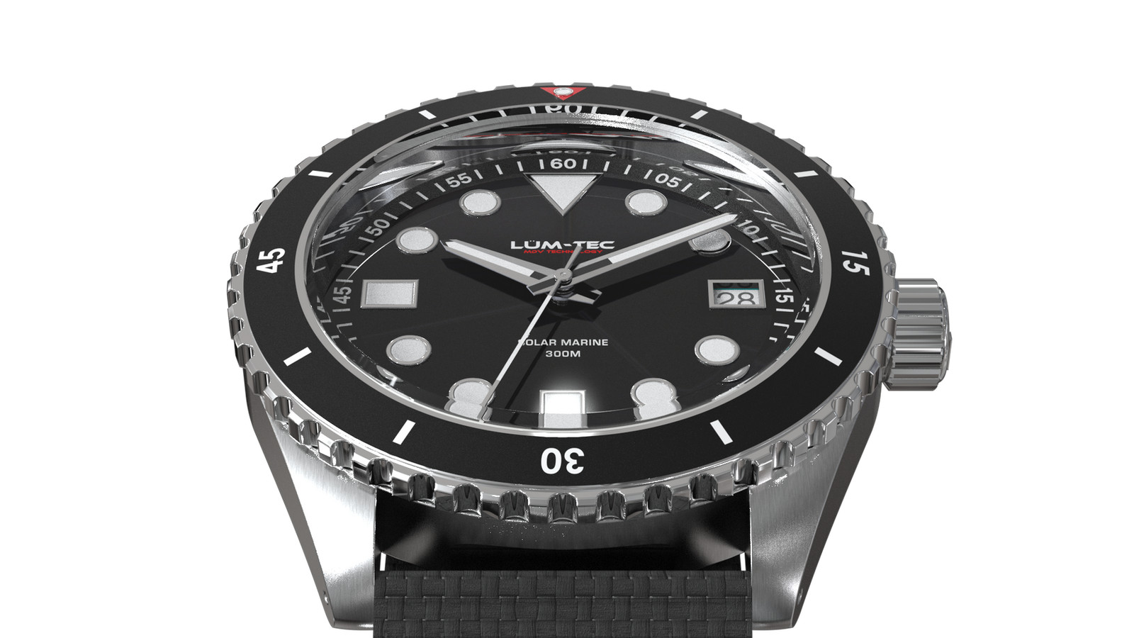 Lum-tec Dive Solar Marine 5 Super-Luminova 300M dive US Made 39mm NIB w warranty