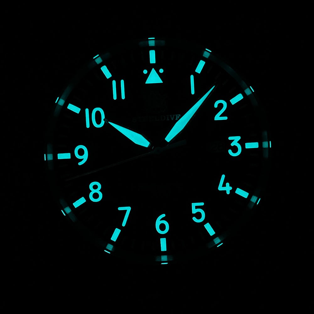 STEELDIVE SD1930 Mens 43mm 200M Automatic Dive Watch NH35 Steel