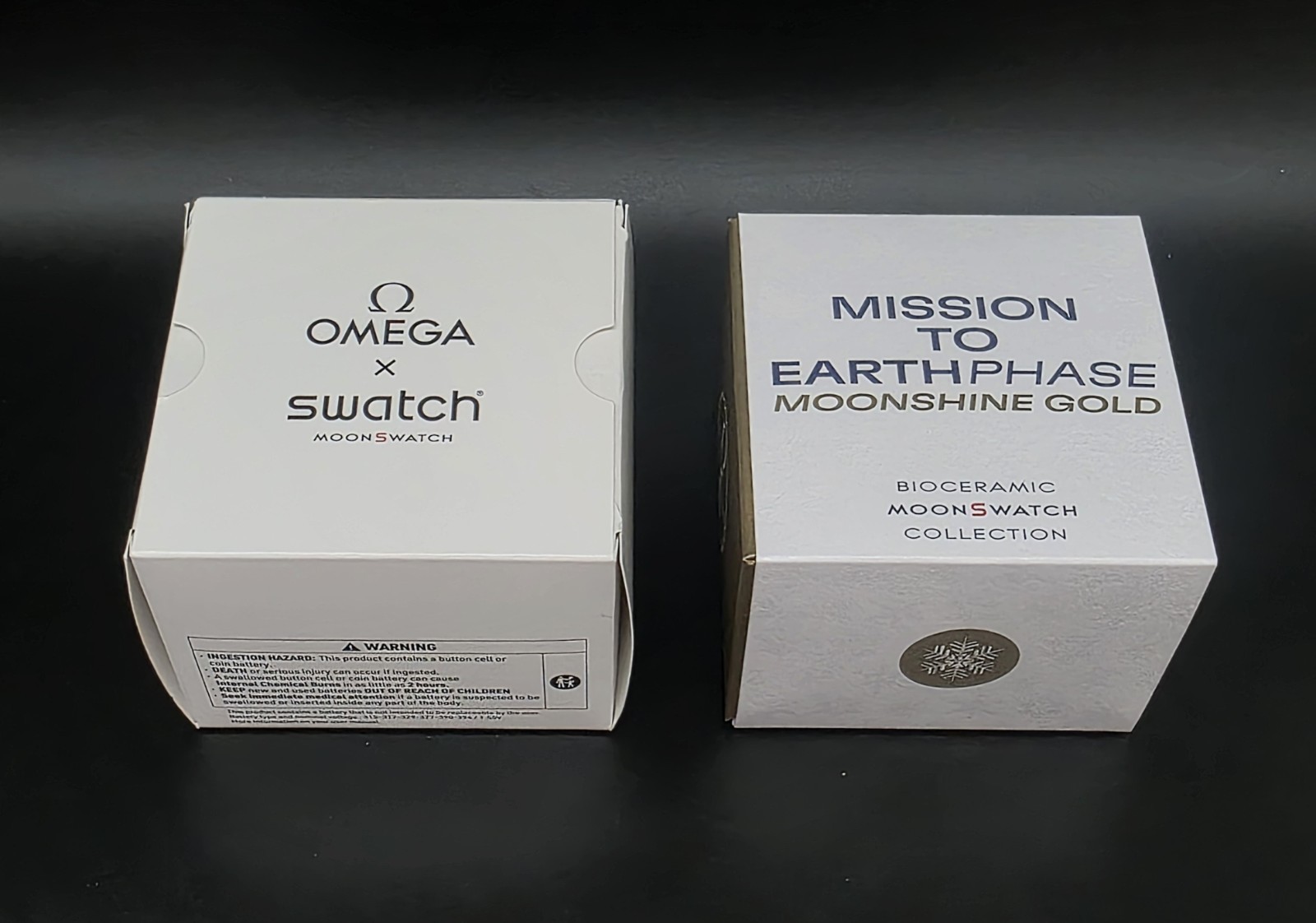 GENUINE OMEGA SWATCH MISSION TO EARTHPHASE MOONSHINE GOLD COLLECTION