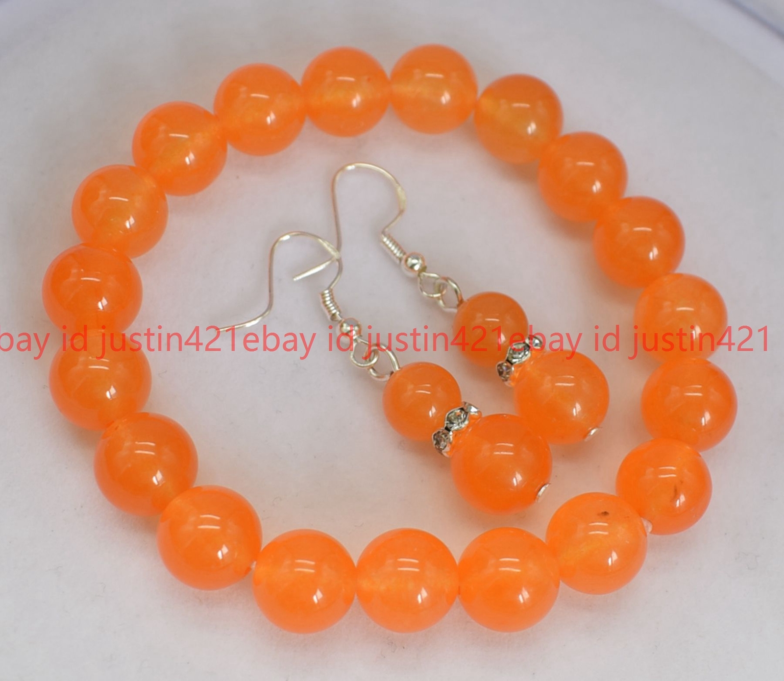8/10/12/14mm Natural Multicolor Gems Round Beads Stretch Bracelet Earrings 7.5″