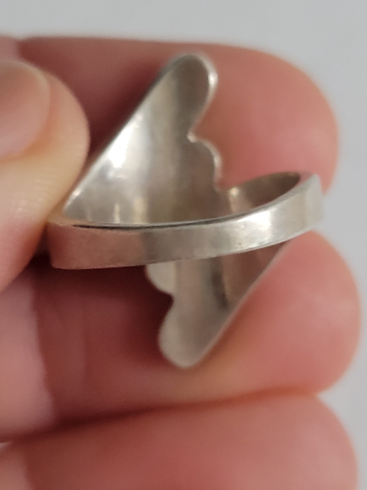 Vintage Sterling Silver & Onyx Ring Jewelry Art Nouveau Deco Stamped 925 Sz 5.75