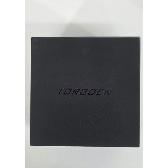 NWT Torgoen T47 Jumbo Black Sapphire GMT 47mm, Brown Leather Strap Retail $325