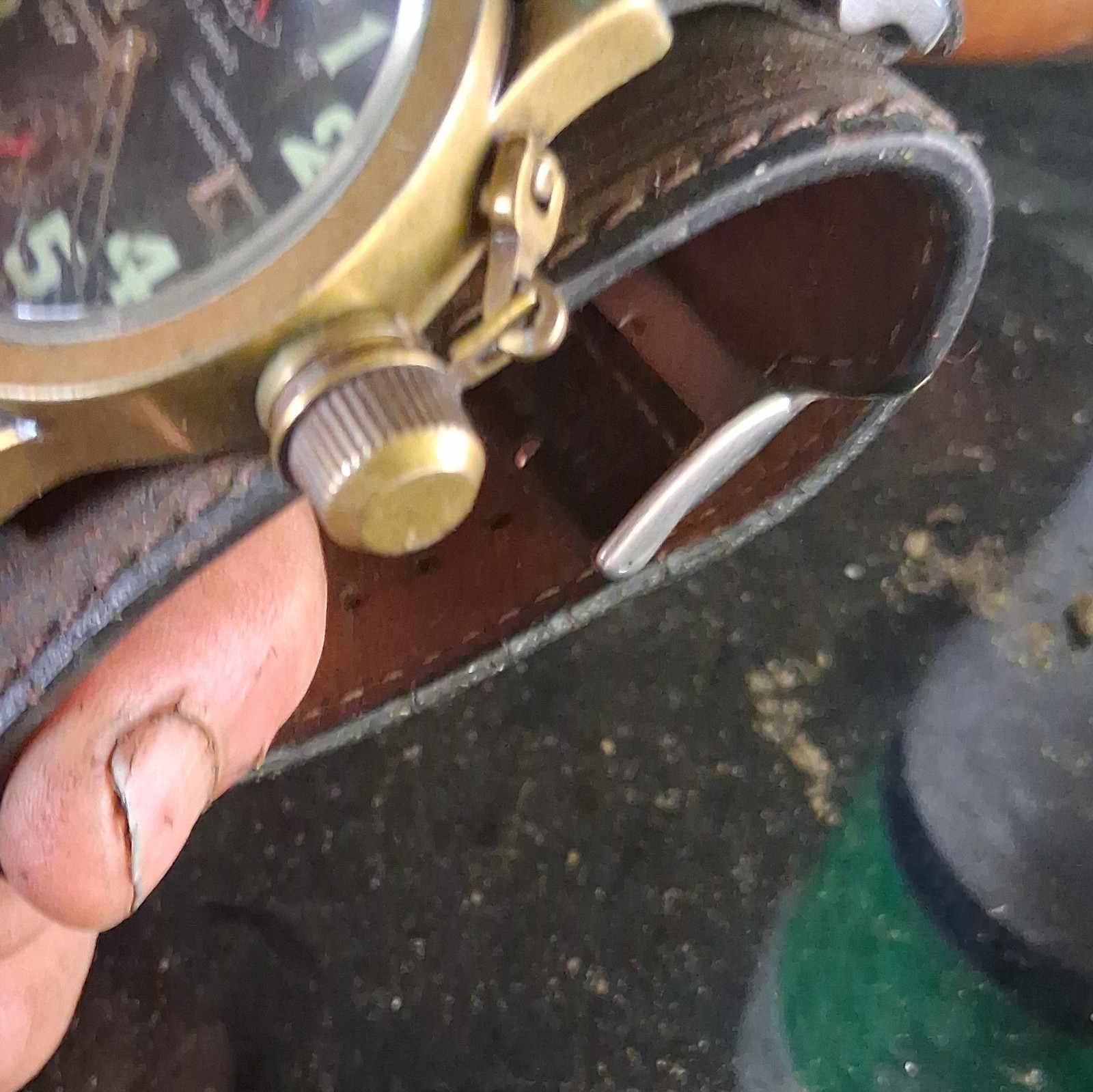 Vostok Komandirskie Automatic 24J Date Black Dial Brown Leather Strap 40mm