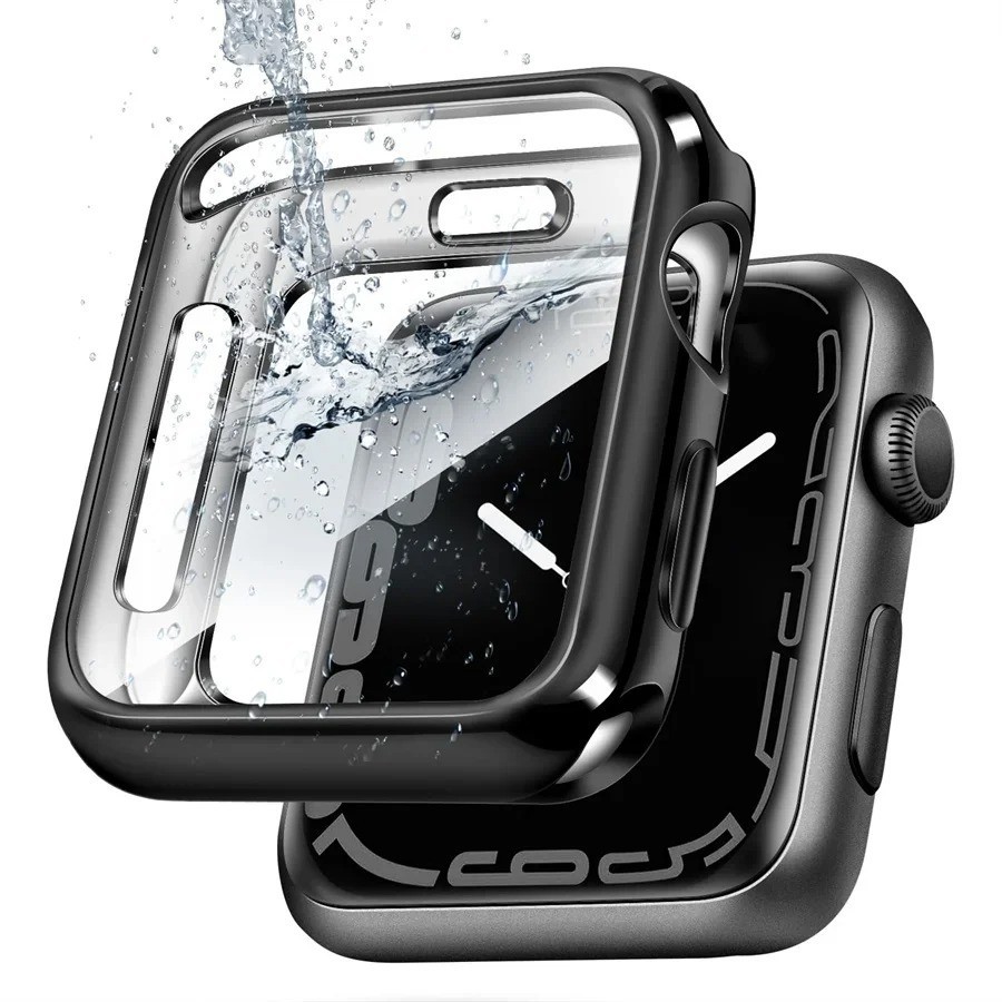 Case For Apple watch Series 7/8/9 45mm 41mm 44mm 40mm 42mm 38mm All-around TPU C