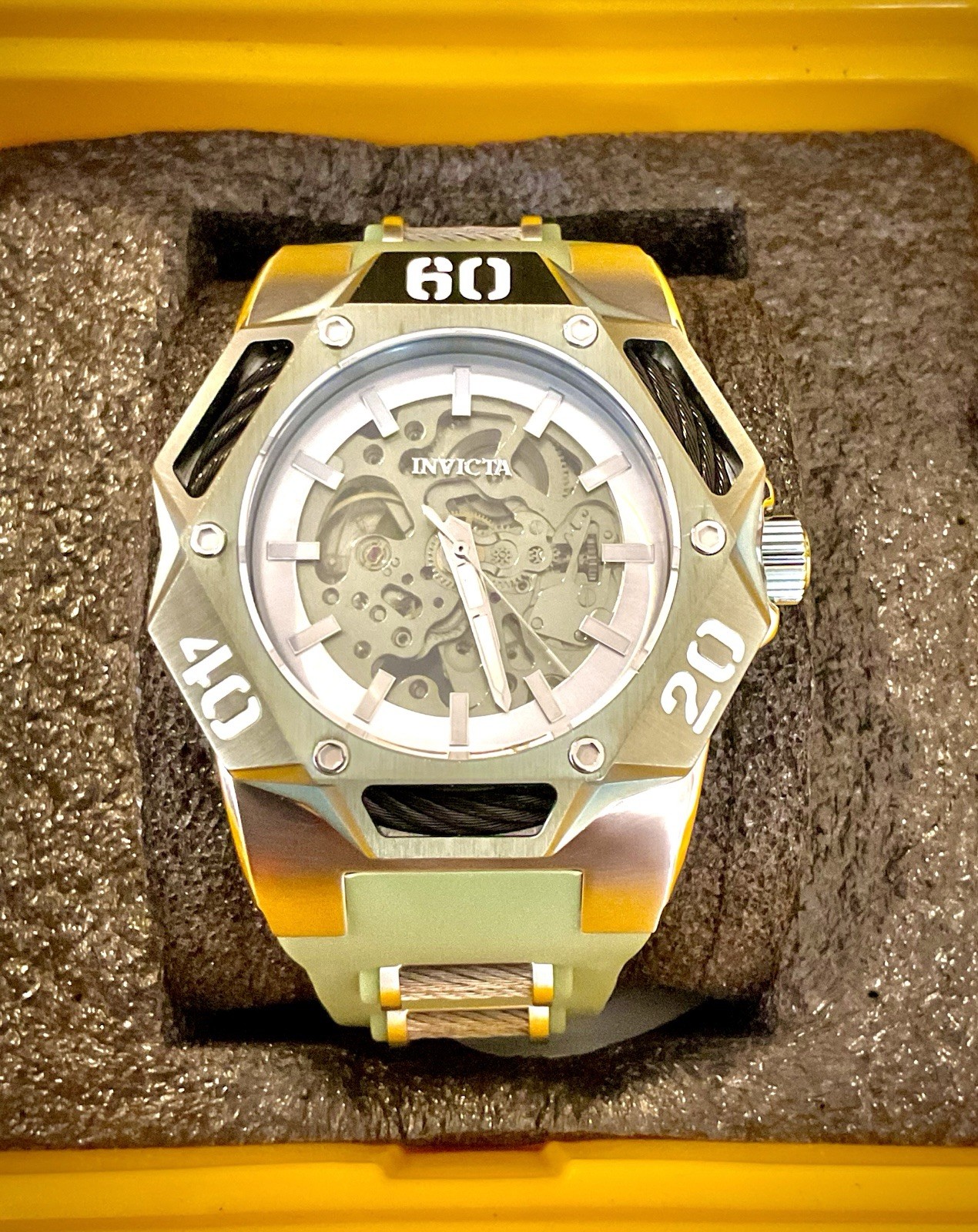 🔥RARE Invicta Iron Dome Coalition Forces Automatic Watch 48.5mm Green (44087)