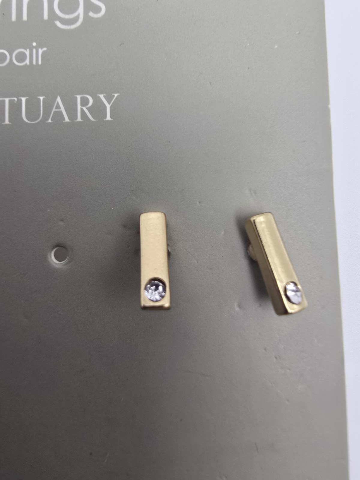 HILDIE & JO Earrings On Card Geometric Gold Tone FREE $HIPPING!!