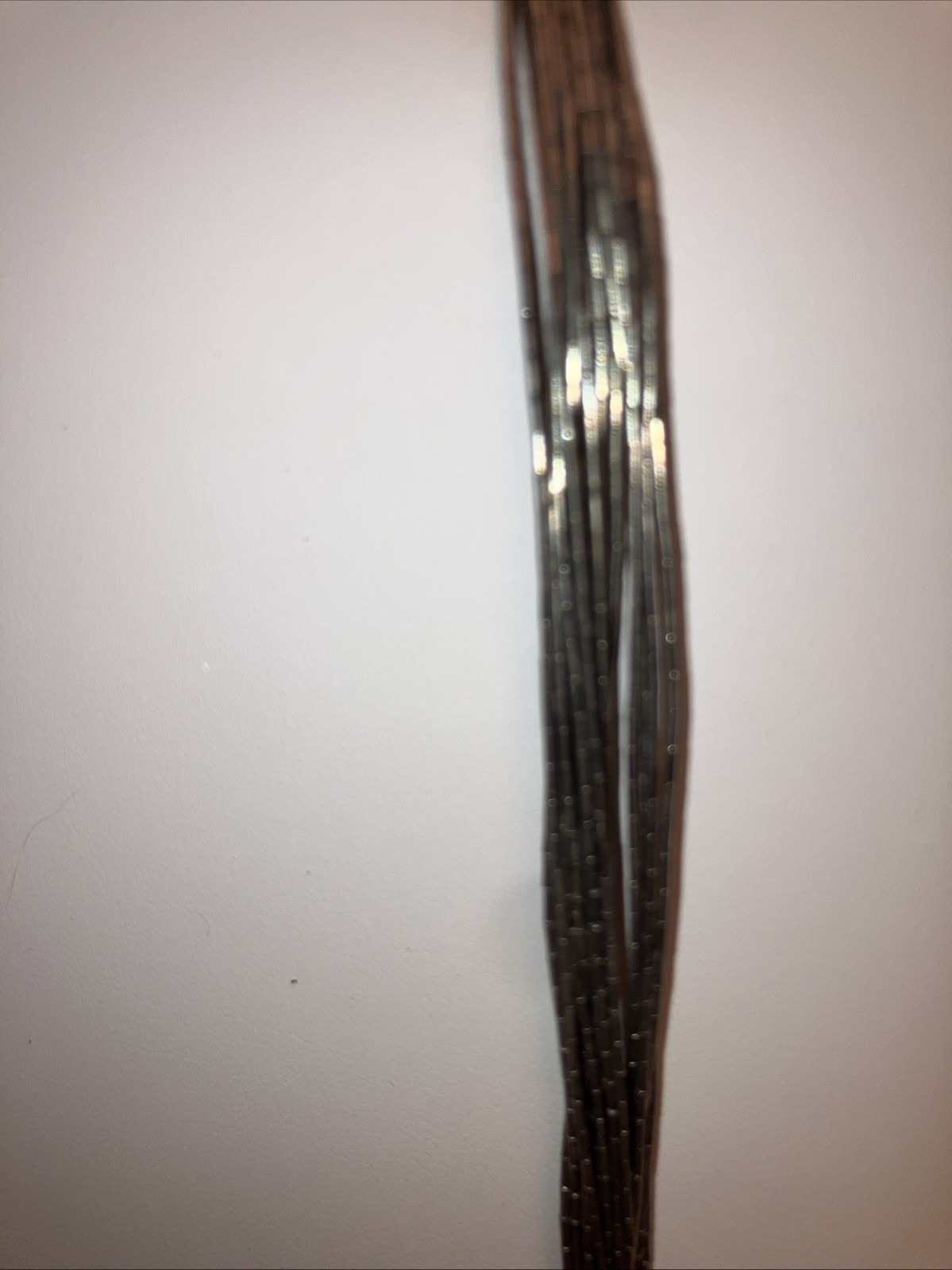 Liquid Sterling Silver 20 Strand 30” Curved Cones Cap Hook & Eye Clasp 31 Grams